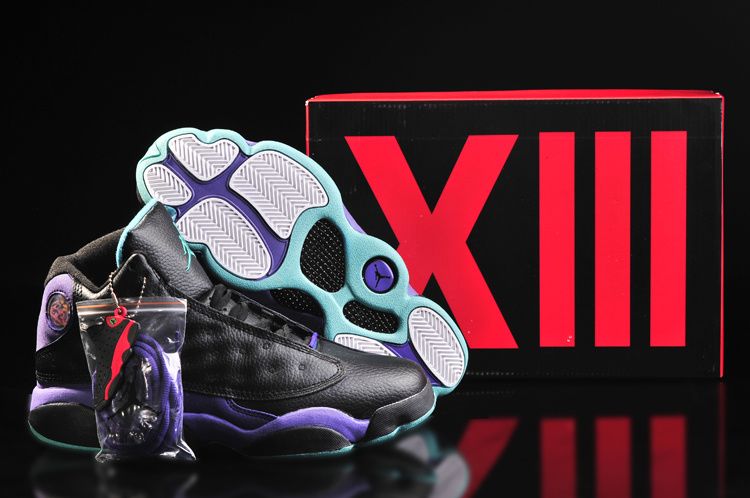 Air Jordan XIII 13 GS Black Purple - Click Image to Close