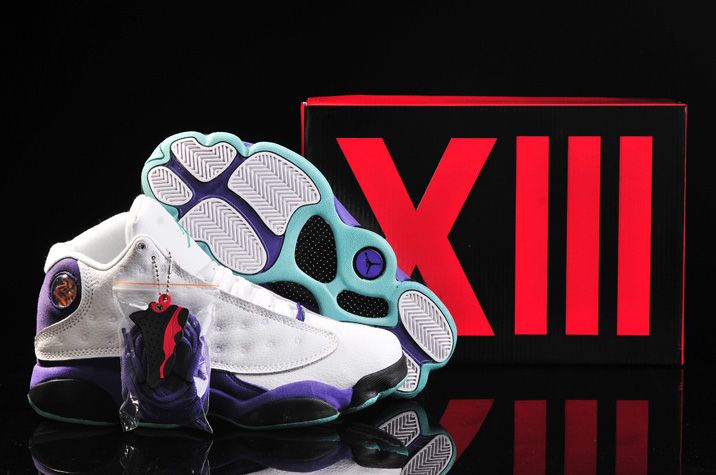 Air Jordan XIII 13 GS White Purple - Click Image to Close