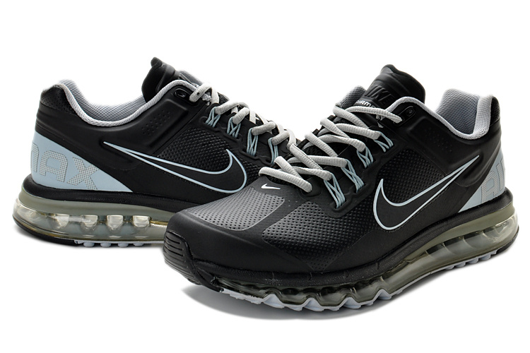 Nike Air Max 2013 Leather All Black Shoes