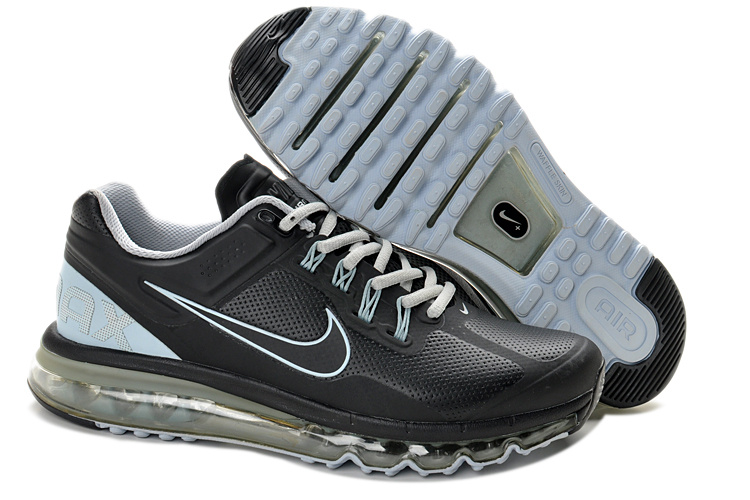 Nike Air Max 2013 Leather All Black Shoes