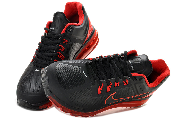 Nike Air Max 2013 Leather Black Red Shoes