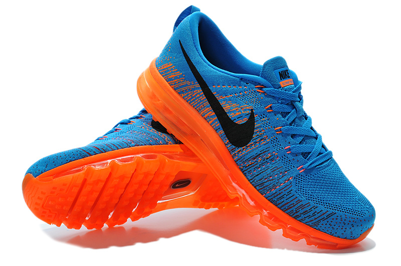 Nike Air Max 2014 Flyknit Blue Orange Shoes