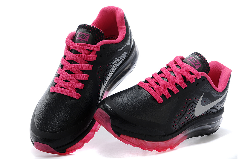 Nike Air Max 2014 Leather Black Pink Shoes