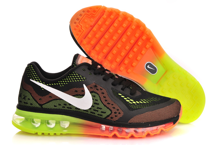 Nike Air Max 2014 Black Orange Green Shoes - Click Image to Close