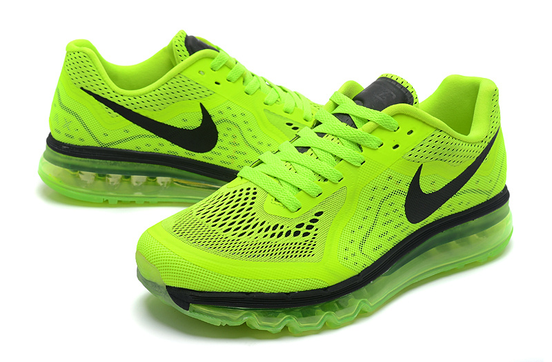 Nike Air Max 2014 Green Black Shoes - Click Image to Close