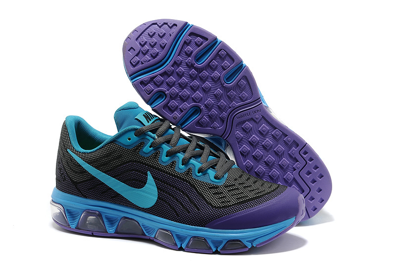 Nike Air Max 2015 All Black Blue Purple Women Shoes - Click Image to Close