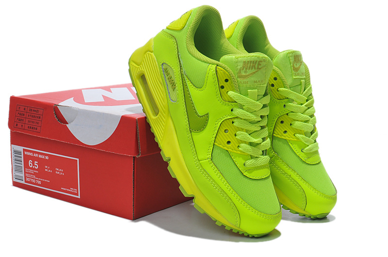 Nike Air Max 90 307793 700 Fluorescent Green Lovers Shoes - Click Image to Close