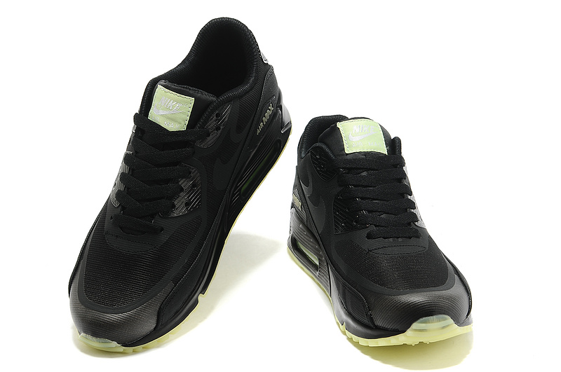 Nike Air Max 90 All Black Green Sole Shoes