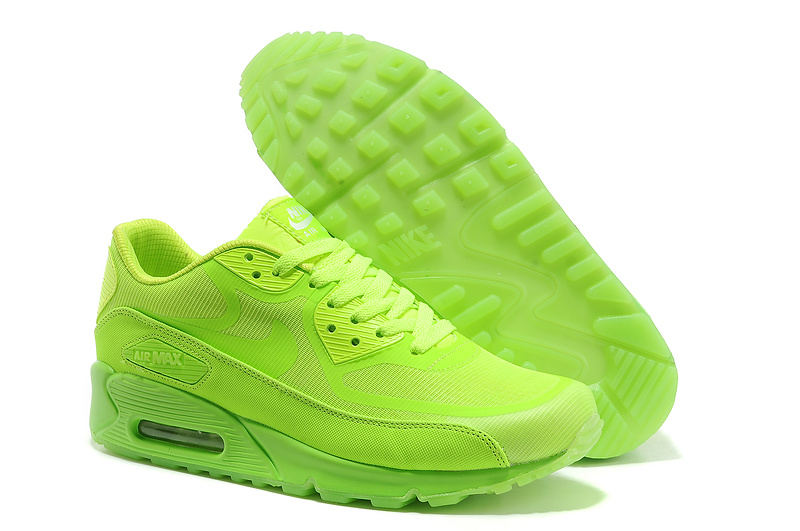 Nike Air Max 90 All Green Shoes - Click Image to Close