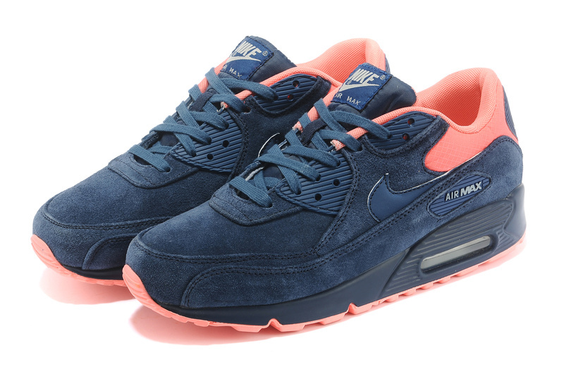 Nike Air Max 90 Dark Blue Orange Red Men Shoes