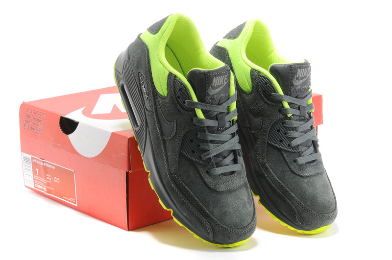 Nike Air Max 90 Dark Grey Silver Green Shoes