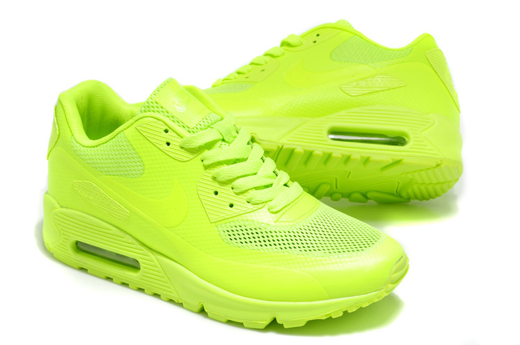 Nike Air Max 90 Mesh All Green Shoes - Click Image to Close