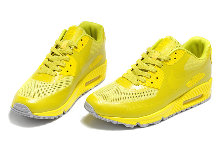 Nike Air Max 90 Mesh All Yellow Shoes - Click Image to Close
