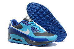 Nike Air Max 90 Mesh Blue Black Shoes - Click Image to Close