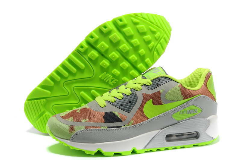 Nike Air Max 90 Mesh Grey Brown Green Shoes