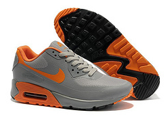 Nike Air Max 90 Mesh Grey Orange Shoes - Click Image to Close