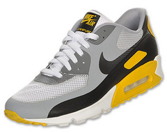 Nike Air Max 90 Mesh White Grey Yellow Black Shoes - Click Image to Close