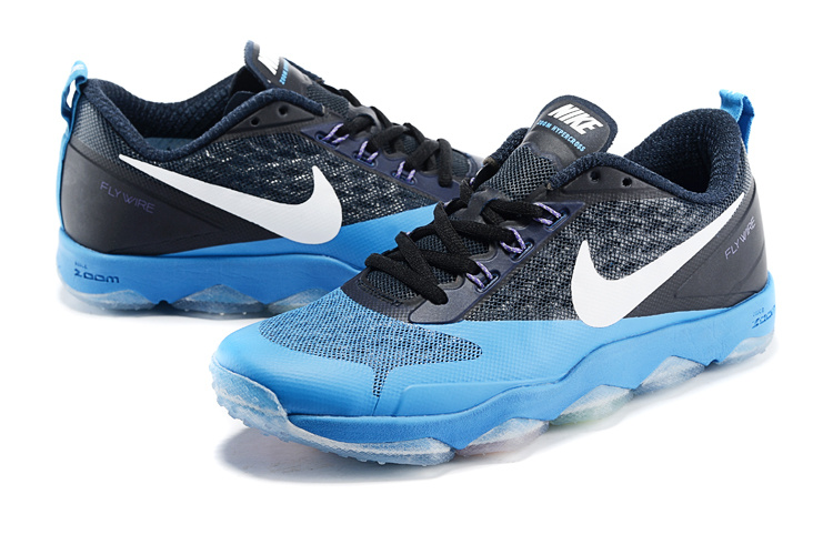 Black Blue Nike Zoom Hypercross Sport Shoes - Click Image to Close