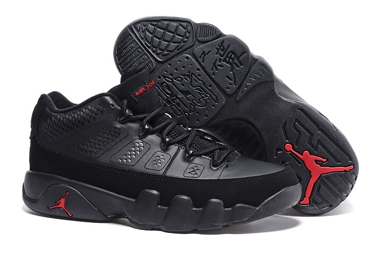 Cheap Nike Air Jordan 9 Retro Low Black Varsity Red for sale