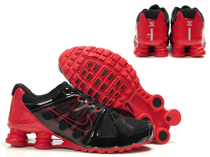 Classic Nike Shox Agent+ Shoes Black Red - Click Image to Close