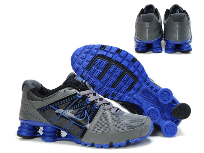 Classic Nike Shox Agent+ Shoes Grey Blue Black