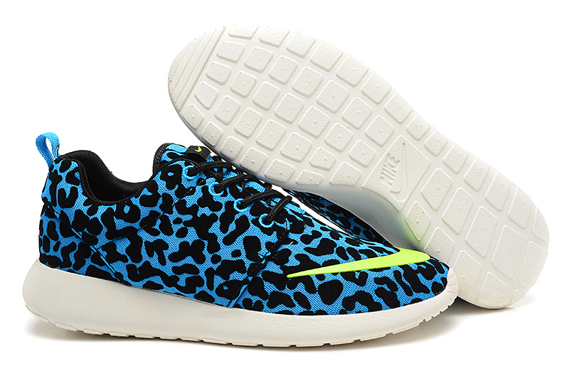 Fashion Nike Rosherun FB Black Blue Green White Running Shoes - Click Image to Close