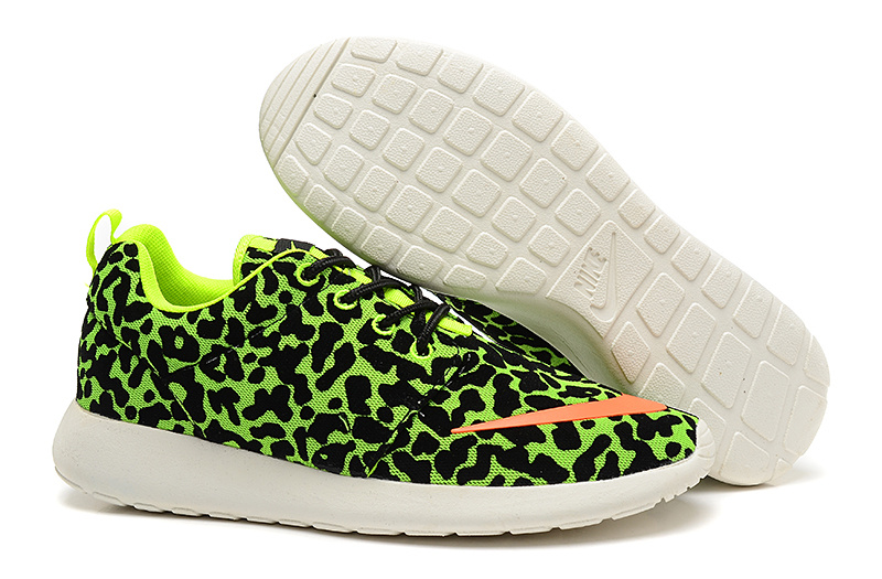 Fashion Nike Rosherun FB Black Green Orange White Running Shoes - Click Image to Close