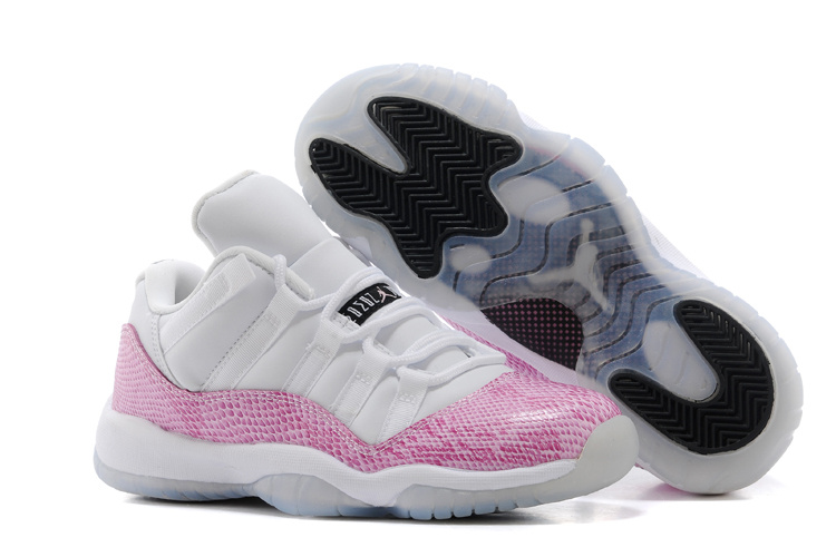 For Sale Air Jordan 11 Retro Low Pink Snakeskin White Cherry Pink Black Online