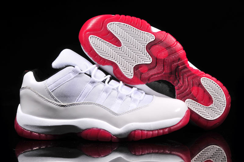 For Sale Air Jordan 11 Retro Low White Black Varsity Red Online For Cheap - Click Image to Close