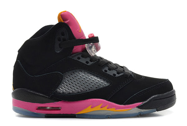 GS Air Jordan 5 Black Fusion Pink