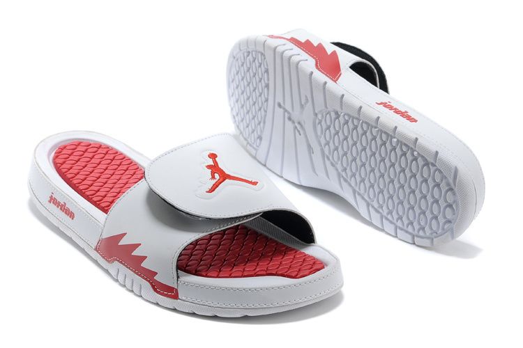 Girls Jordan Hydro 5 Slide White Red