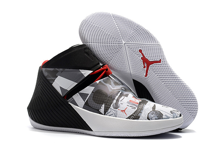 Jordans Why Not Zero Westbrook White Black Red Shoes - Click Image to Close