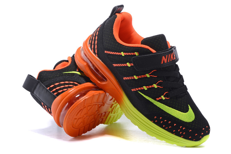 Kid Nike Air Max 2016 Black Fluorscent Red Shoes - Click Image to Close