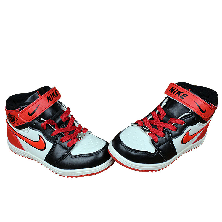 Nike Air Force High Black Red White Shoes For Kid