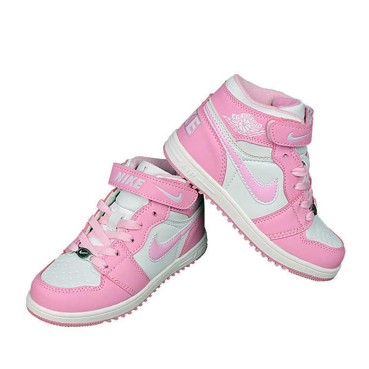 Nike Air Force High Pink White Shoes For Kid
