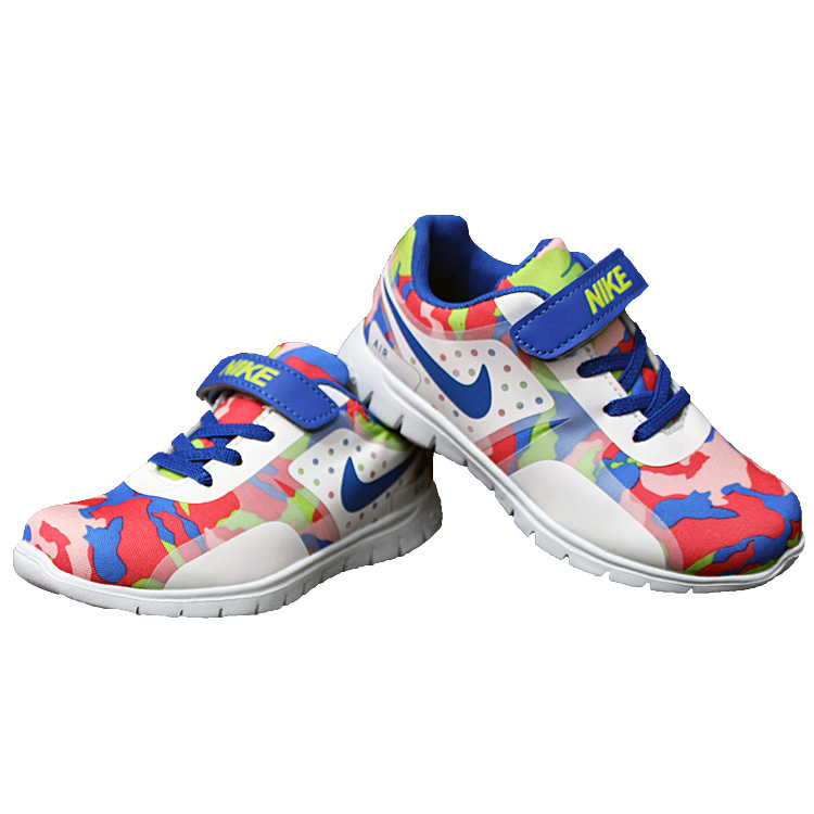 Nike Air Force Strap Red Green Colorful Shoes For Kid