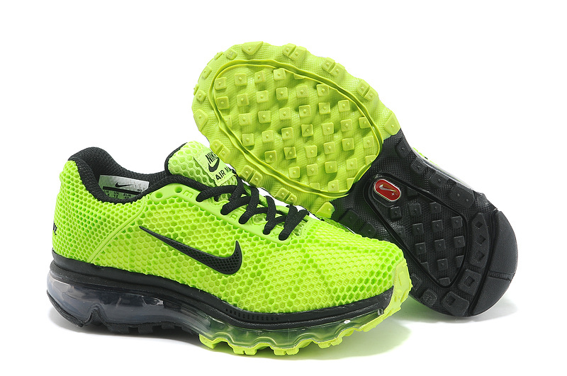 Nike Air Max 2009 Green Black Shoes For Kids - Click Image to Close