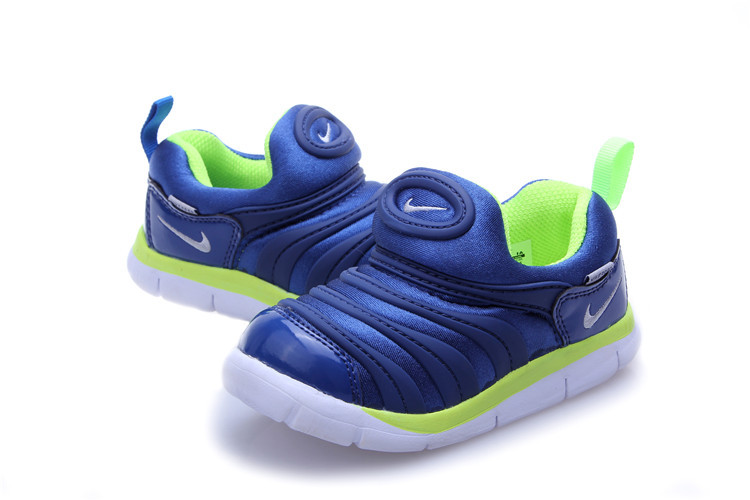 Kids Nike Dynamo Free Blue Green White Shoes