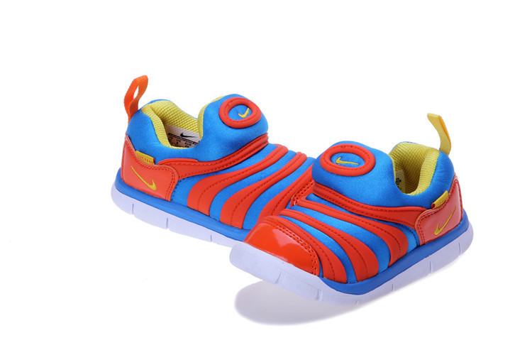 Kids Nike Dynamo Free Blue Red White Shoes - Click Image to Close