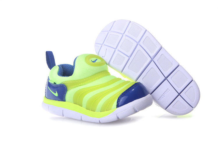 Kids Nike Dynamo Free Fluorscent Green Green White Shoes - Click Image to Close