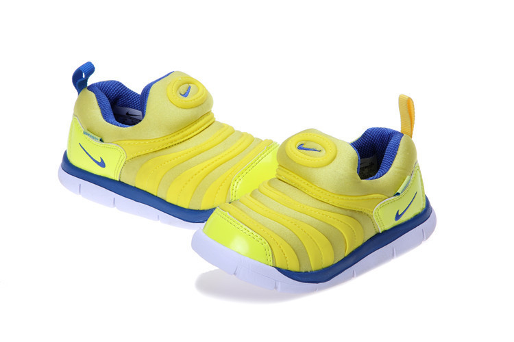Kids Nike Dynamo Free Yellow Blue Shoes