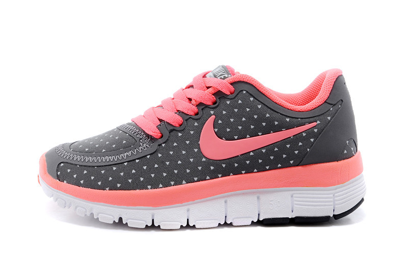 Kids Nike Free 5.0 Black Red White Sport Shoes - Click Image to Close