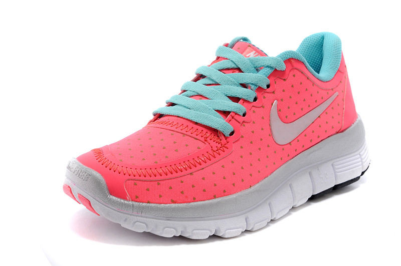 Kids Nike Free 5.0 Pink Green Sport Shoes - Click Image to Close
