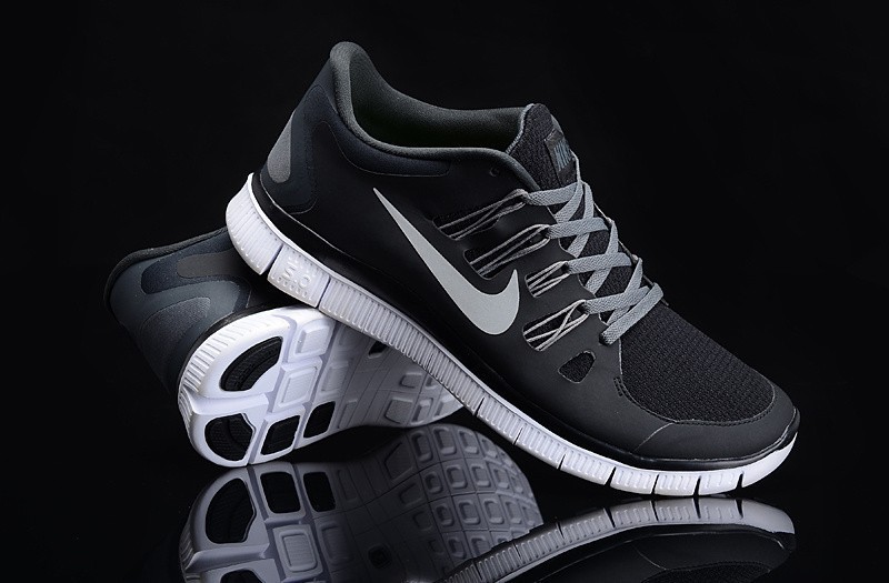 New Nike Free 5.0 Black White Running Shoes - Click Image to Close