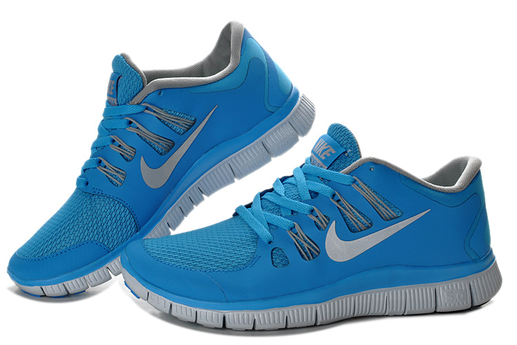 New Nike Free 5.0 Blue Grey Running Shoes - Click Image to Close