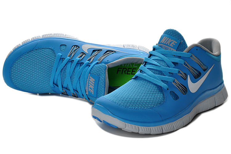 New Nike Free 5.0 Blue Grey Running Shoes