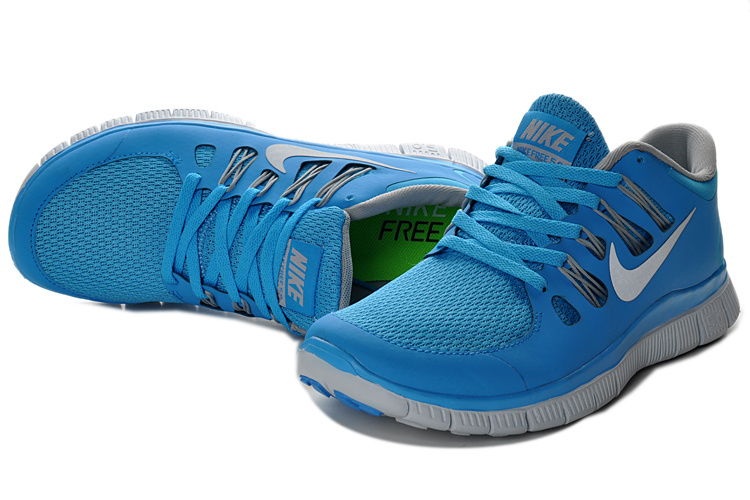 New Nike Free 5.0 Blue Grey Running Shoes - Click Image to Close