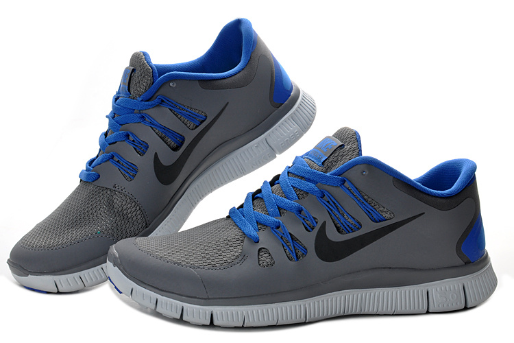 New Nike Free 5.0 Grey Blue Running Shoes - Click Image to Close