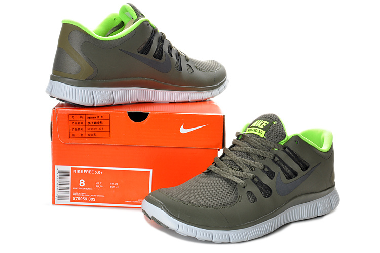 New Nike Free 5.0 Grey Running Shoes - Click Image to Close