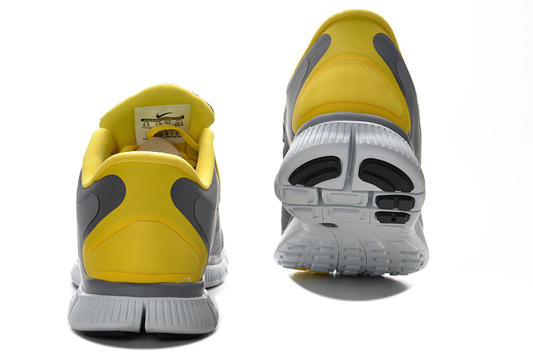 New Nike Free 5.0 Grey Yellow Running Shoes